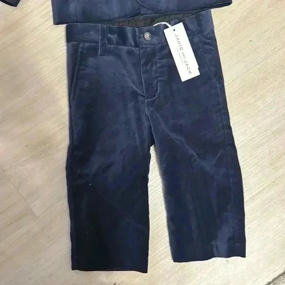 The velvet party suit and pants Janie and Jack size 12-18m NWT - Picture 6 of 9